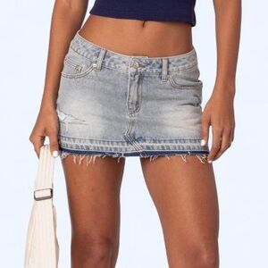 Edikted Two Tone Denim Skirt